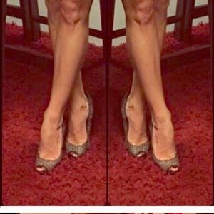 Christian Loubiton Lace Follies Peep Toe Pumps